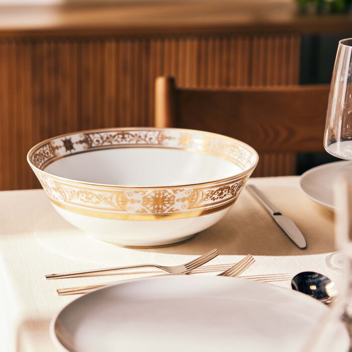 Aux Rois Salad Bowl Gold 25cm bernardaud aux rois salad bowl gold 25cm