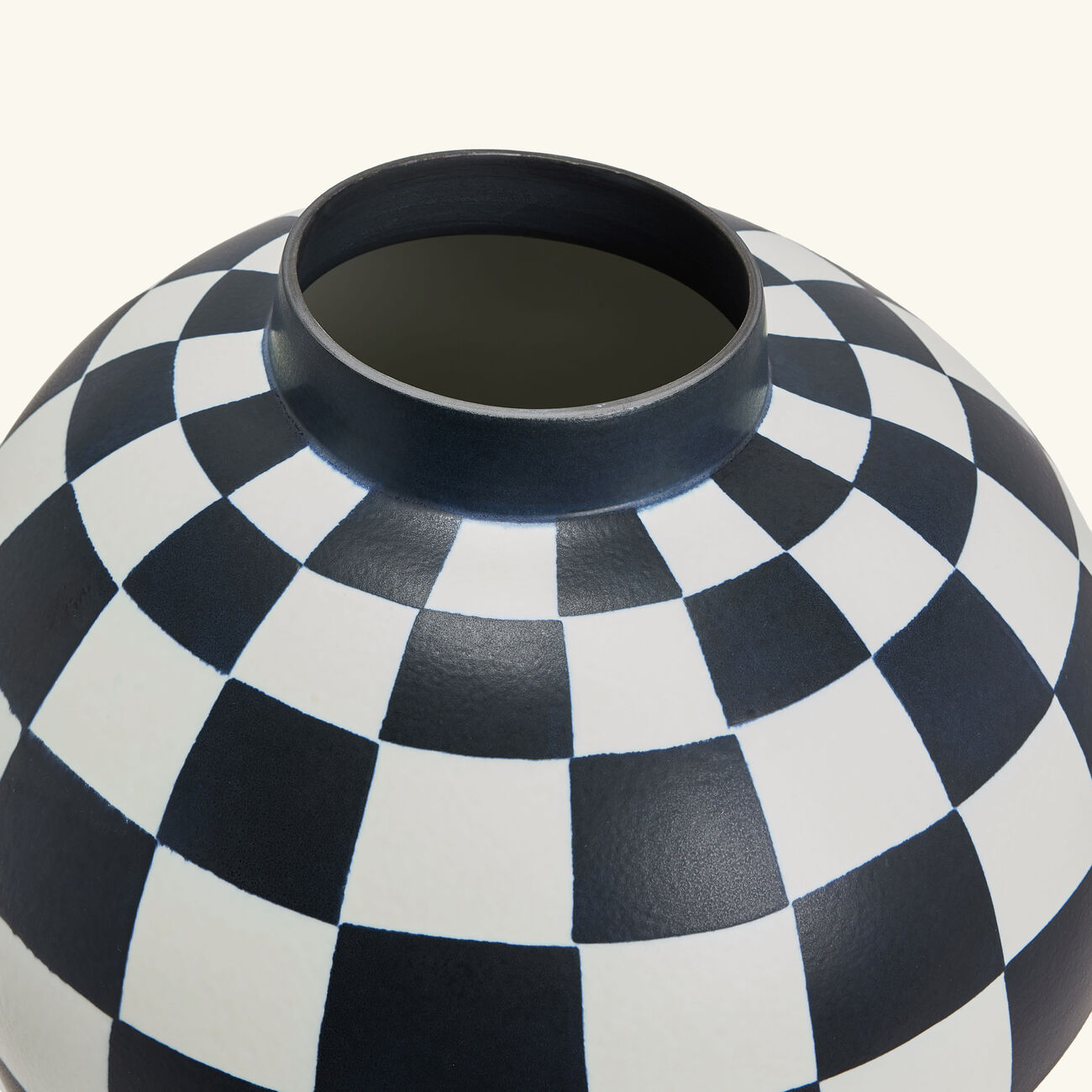 l objet damier vase large white