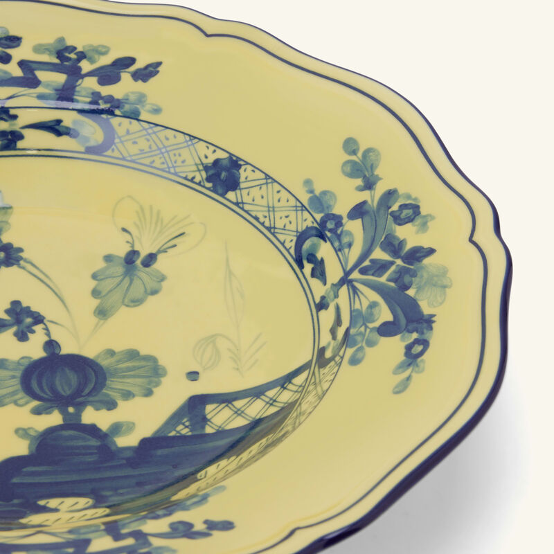 ginori 1735 oriente italiano citrino soup plate yellow 24cm