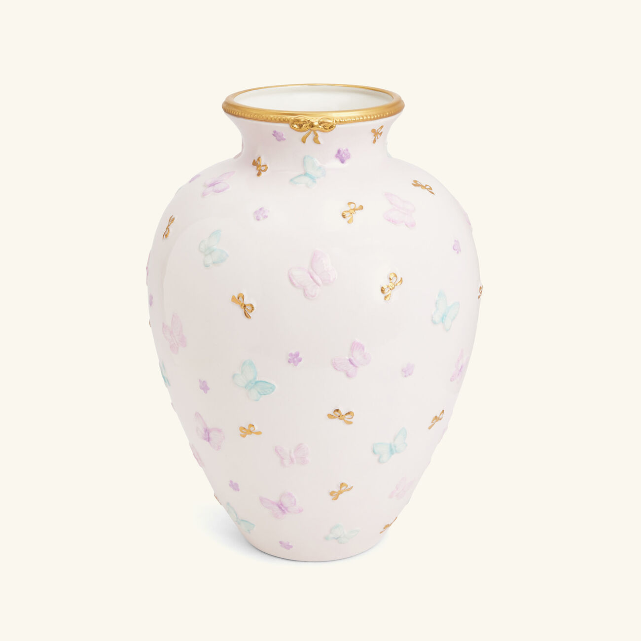 villari butterfly medium vase pink