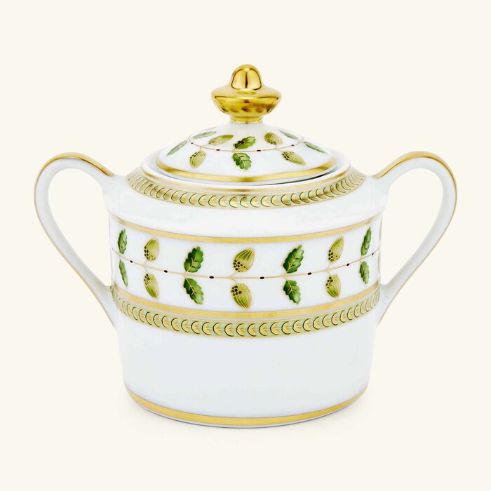 bernardaud constance sugar bowl green