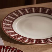 baccarat arcadia bread plate round red 16cm