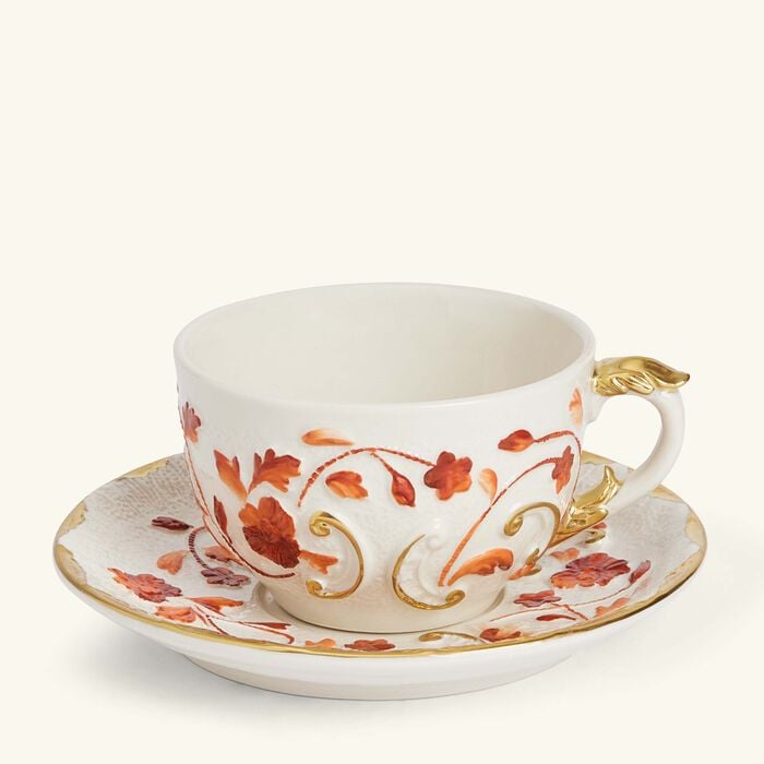 Taormina Tea Cup & Saucer Red villari taormina tea cup saucer red