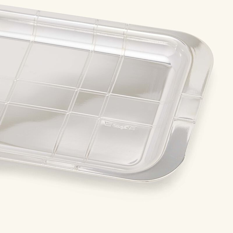 christofle graphik serving tray rectangular small silver plated