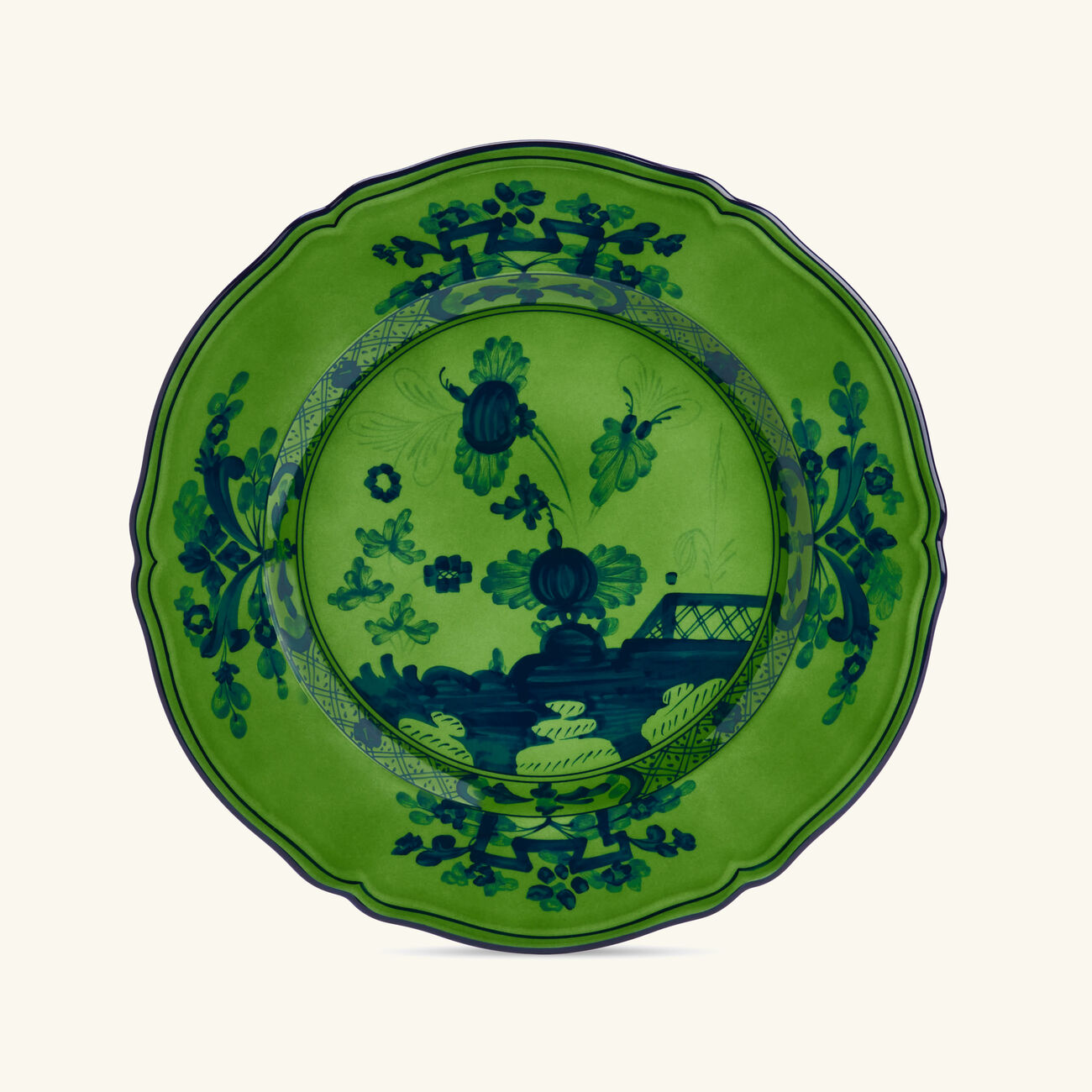 Oriente Italiano Charger Plate Round Green 31cm ginori 1735 oriente italiano charger plate round green 31cm