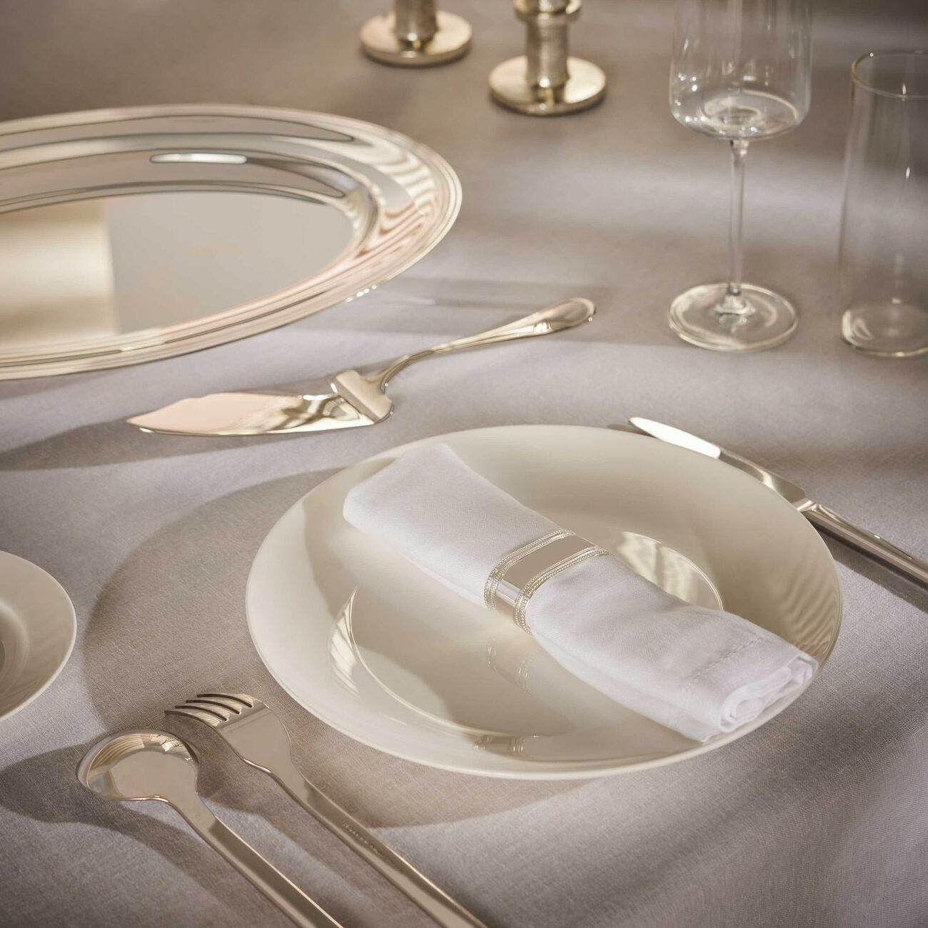 christofle open rosine napkin ring silver plated