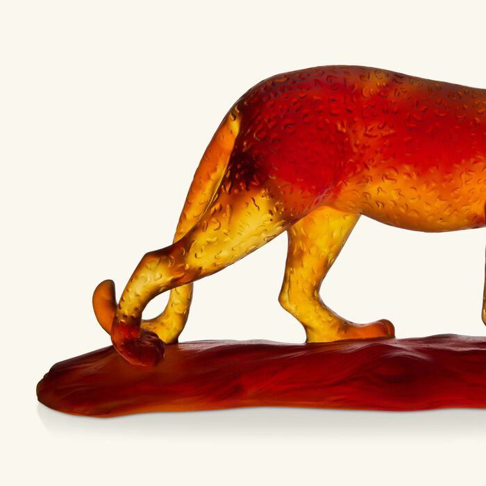 Tropical Leopard Figurine Medium Brown daum tropical leopard figurine medium brown