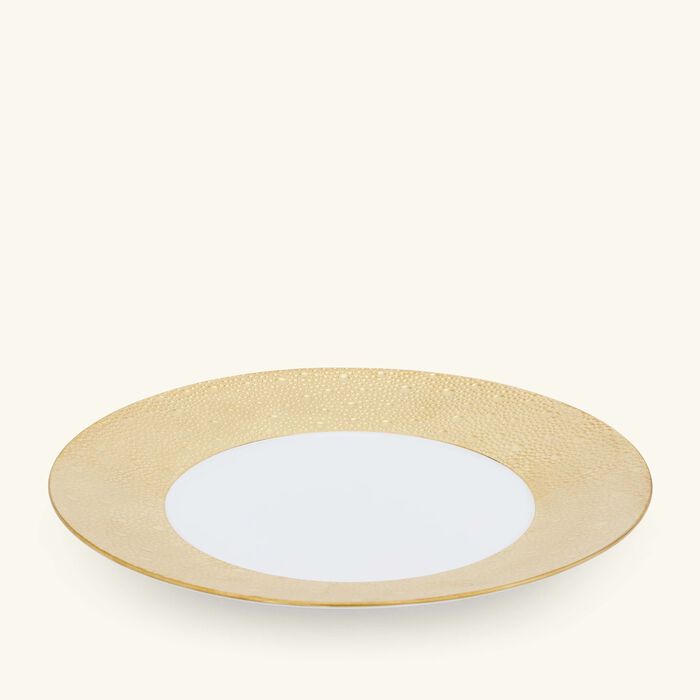 bernardaud ecume dinner plate round gold 26cm