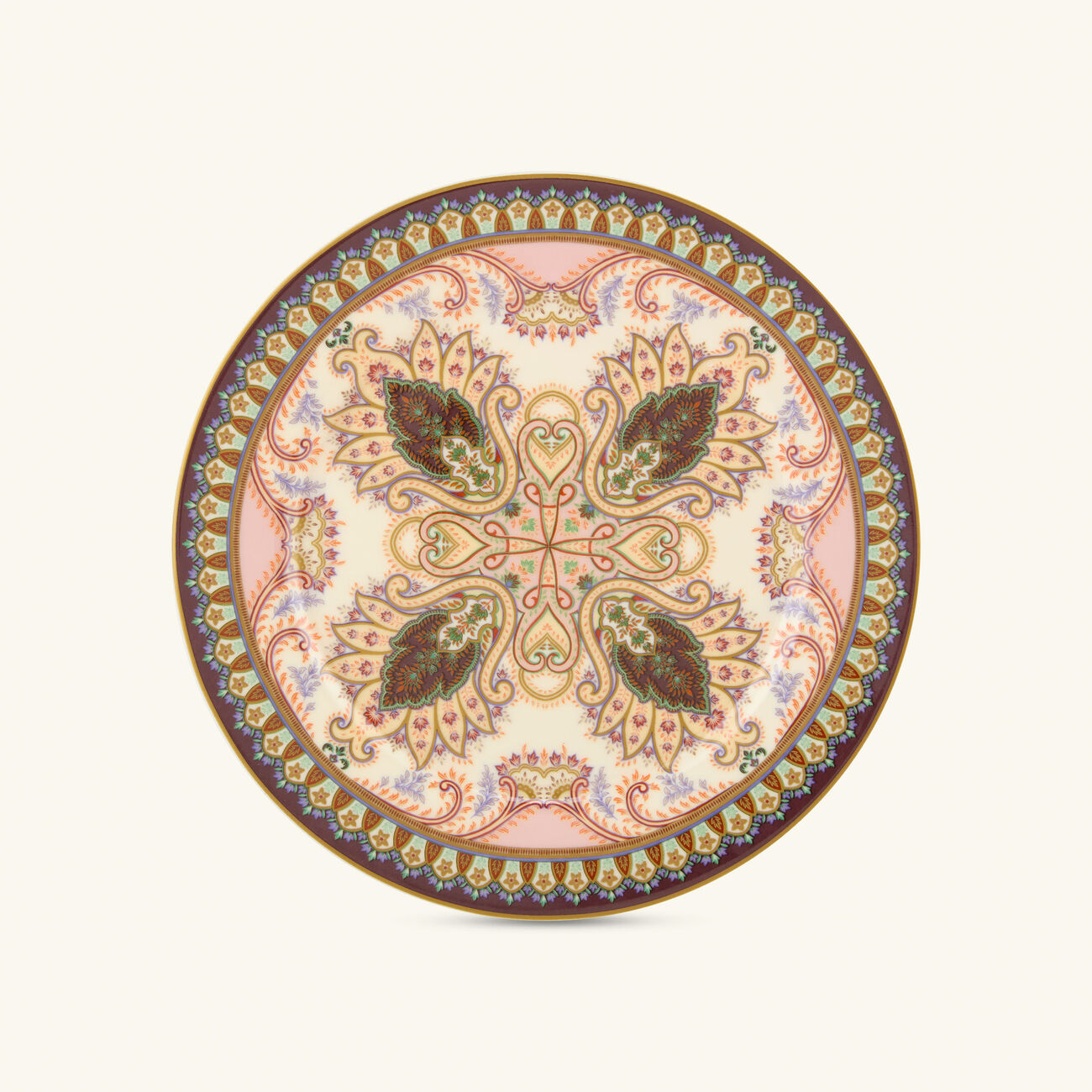 etro thistle decorative plate pink set of 2