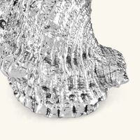 منحوتة بتصميم صدفة بورسا بوبو فضية بحجم متوسط بوتشيلاتي منحوتة بتصميم صدفة بورسا بوبو فضية بحجم متوسط