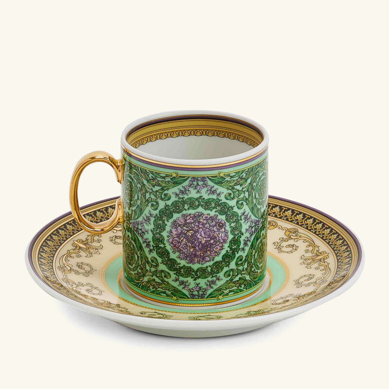 versace barocco mosaic coffee cup pattern set of 6