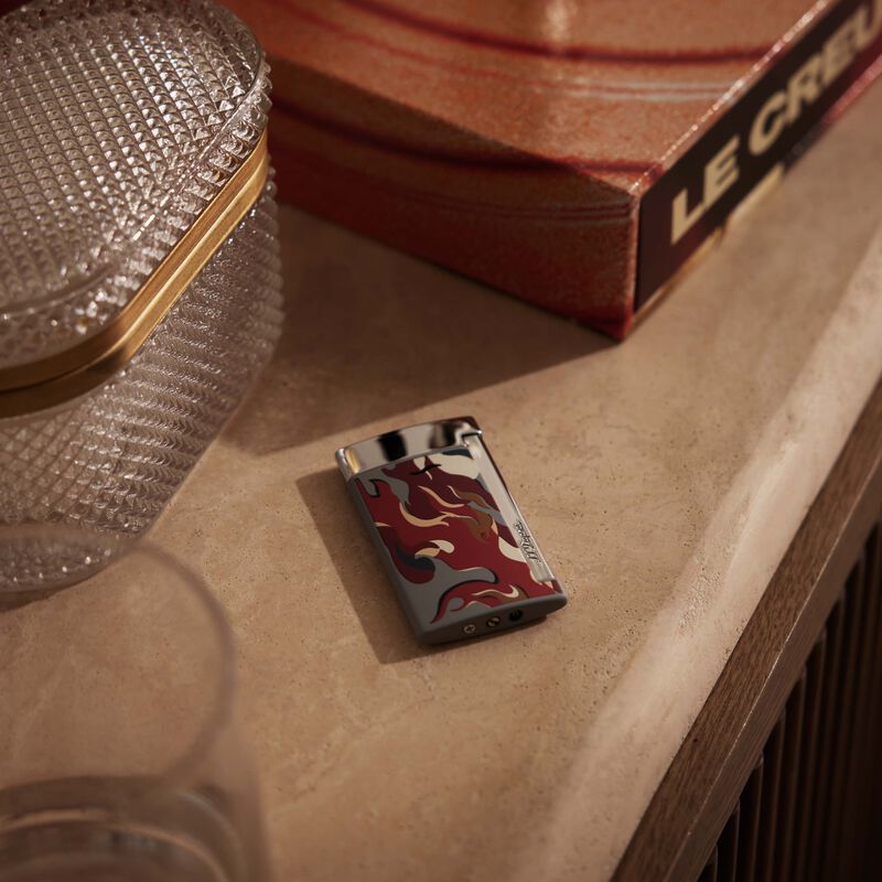 st dupont slim 7 lighter camo red