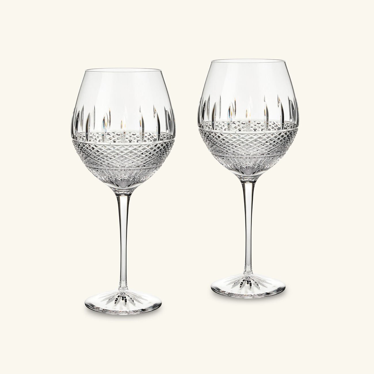 waterford mastercraft irish lace wine glasses set of 2