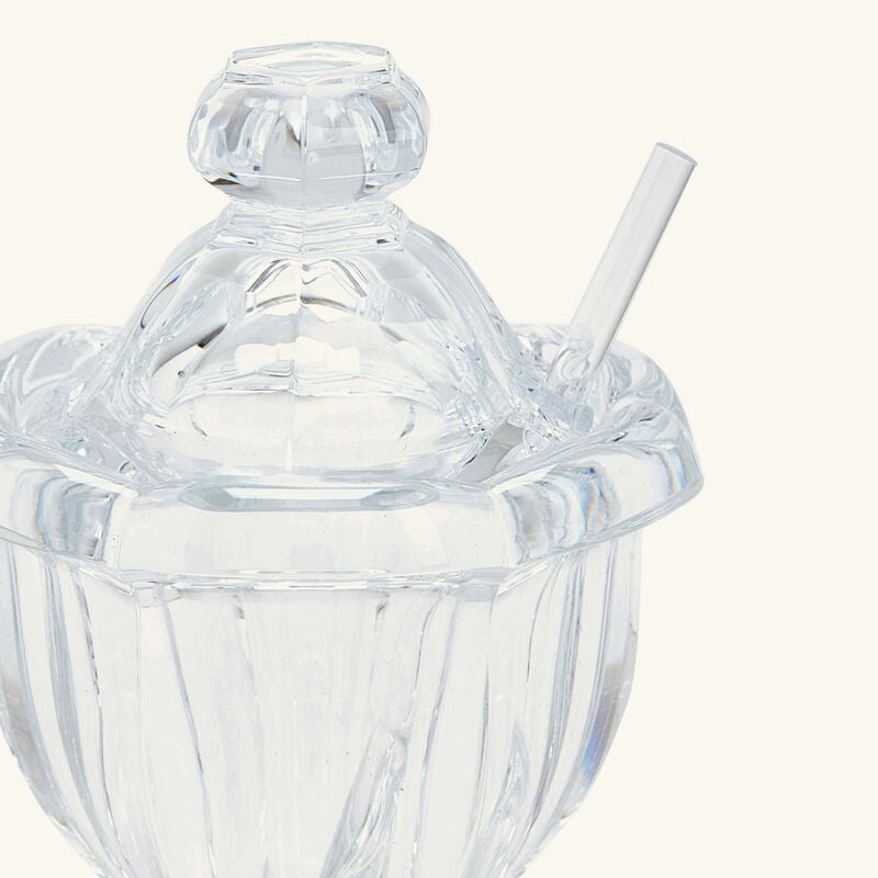 Harcourt Missouri Mustard Jar with Spoon Clear baccarat harcourt missouri mustard jar with spoon clear