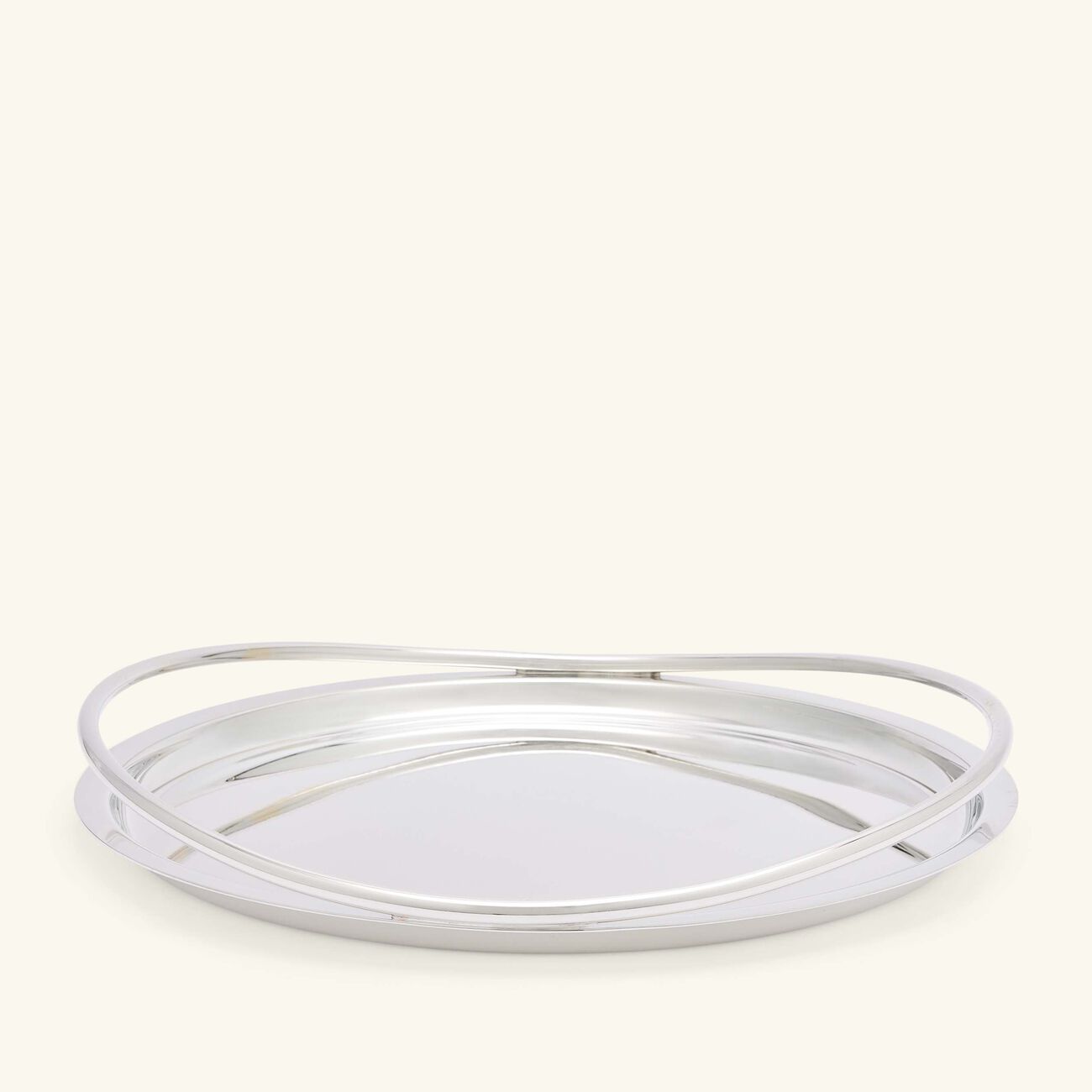 christofle vertigo serving tray round medium silver plated
