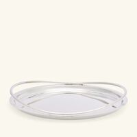 christofle vertigo serving tray round medium silver plated