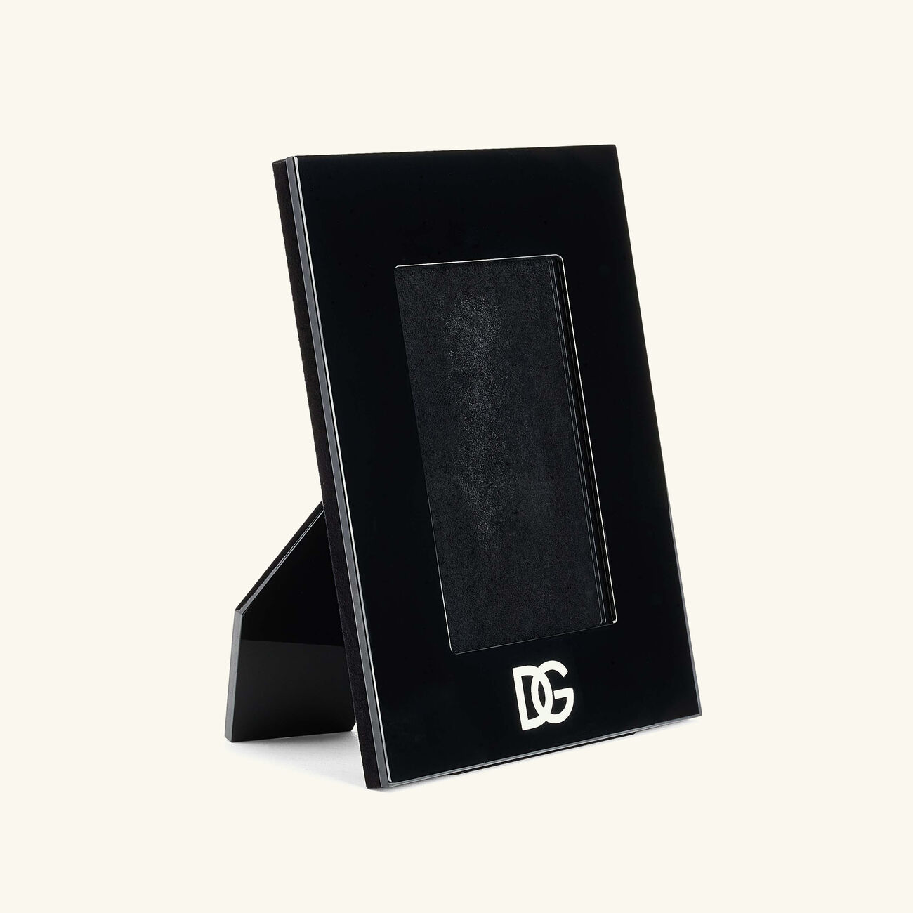 دولتشي أند غابانا كازا إطار صور خشبي مطلي بالورنيش أسود 17 22 سم