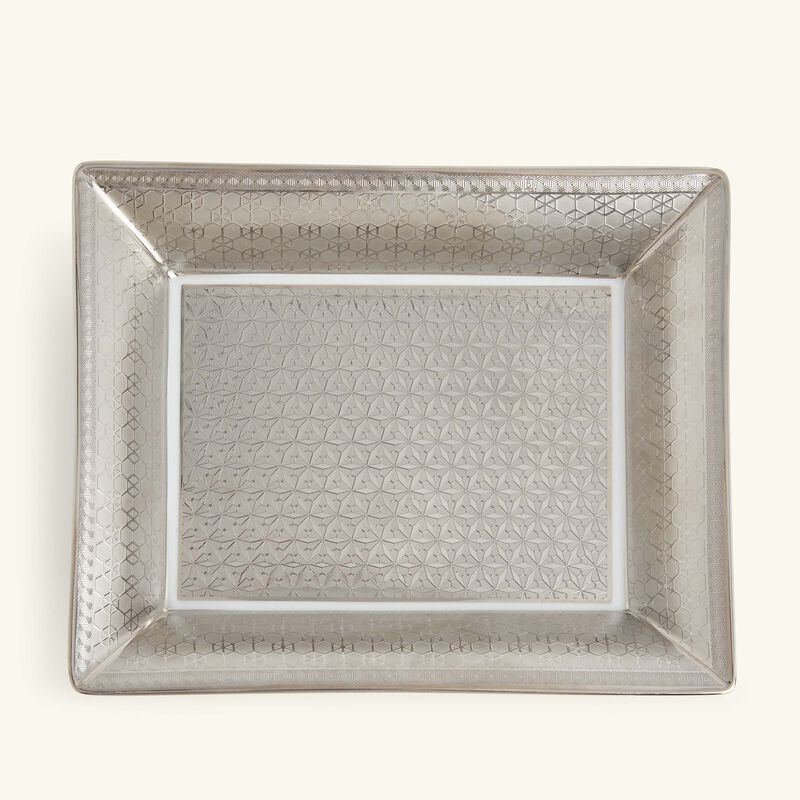 Divine Trinket Tray Rectangular Grey bernardaud divine trinket tray rectangular grey