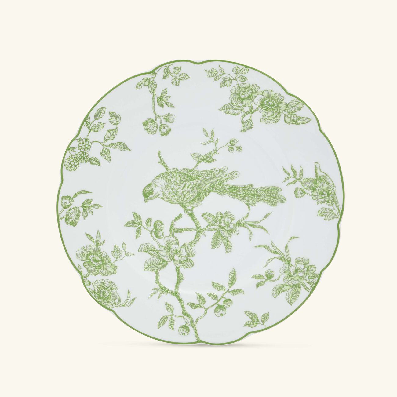 bernardaud albertine salad plate round green 21cm