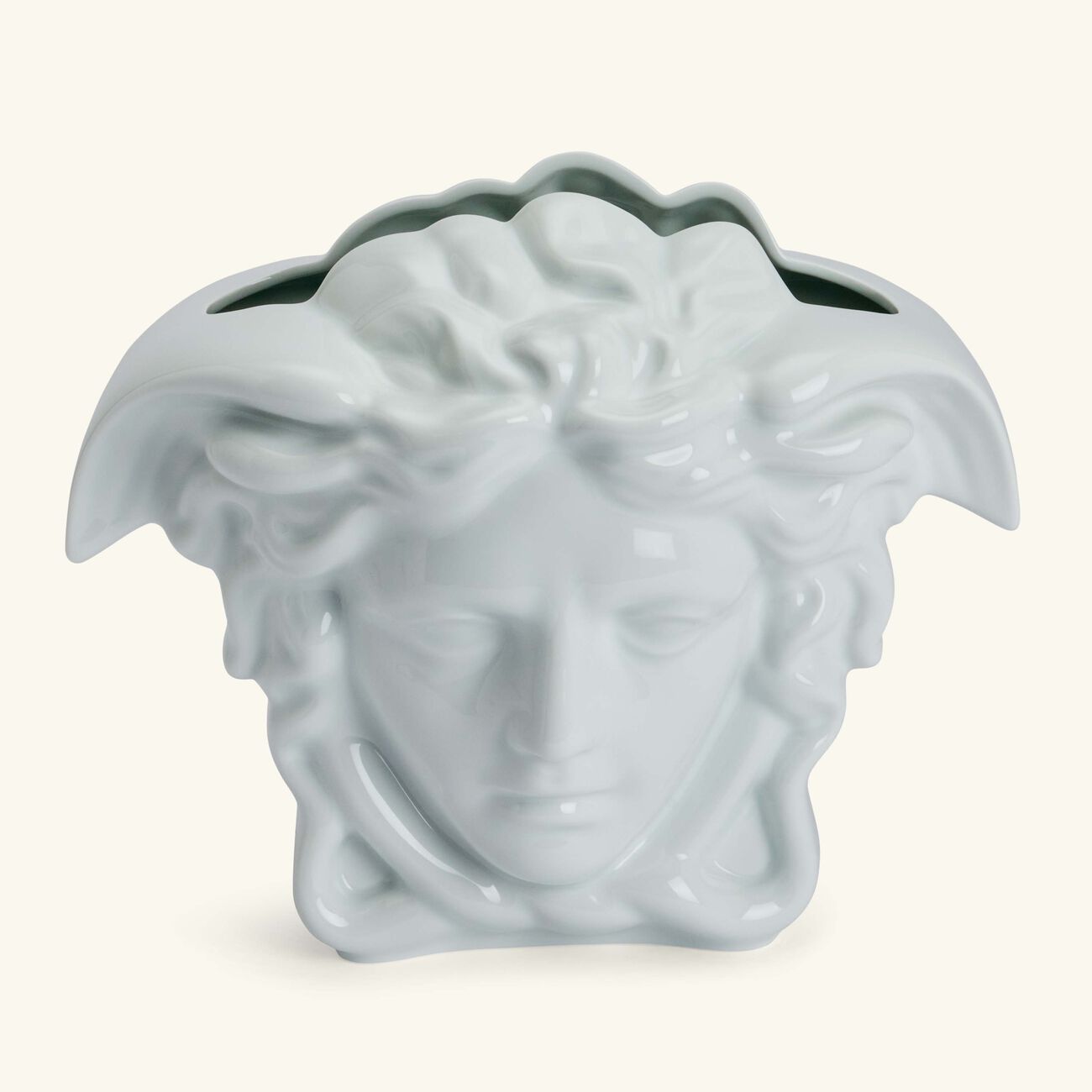 versace medusa grande vase medium white