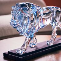 baccarat cecil lion sculpture extra large clear