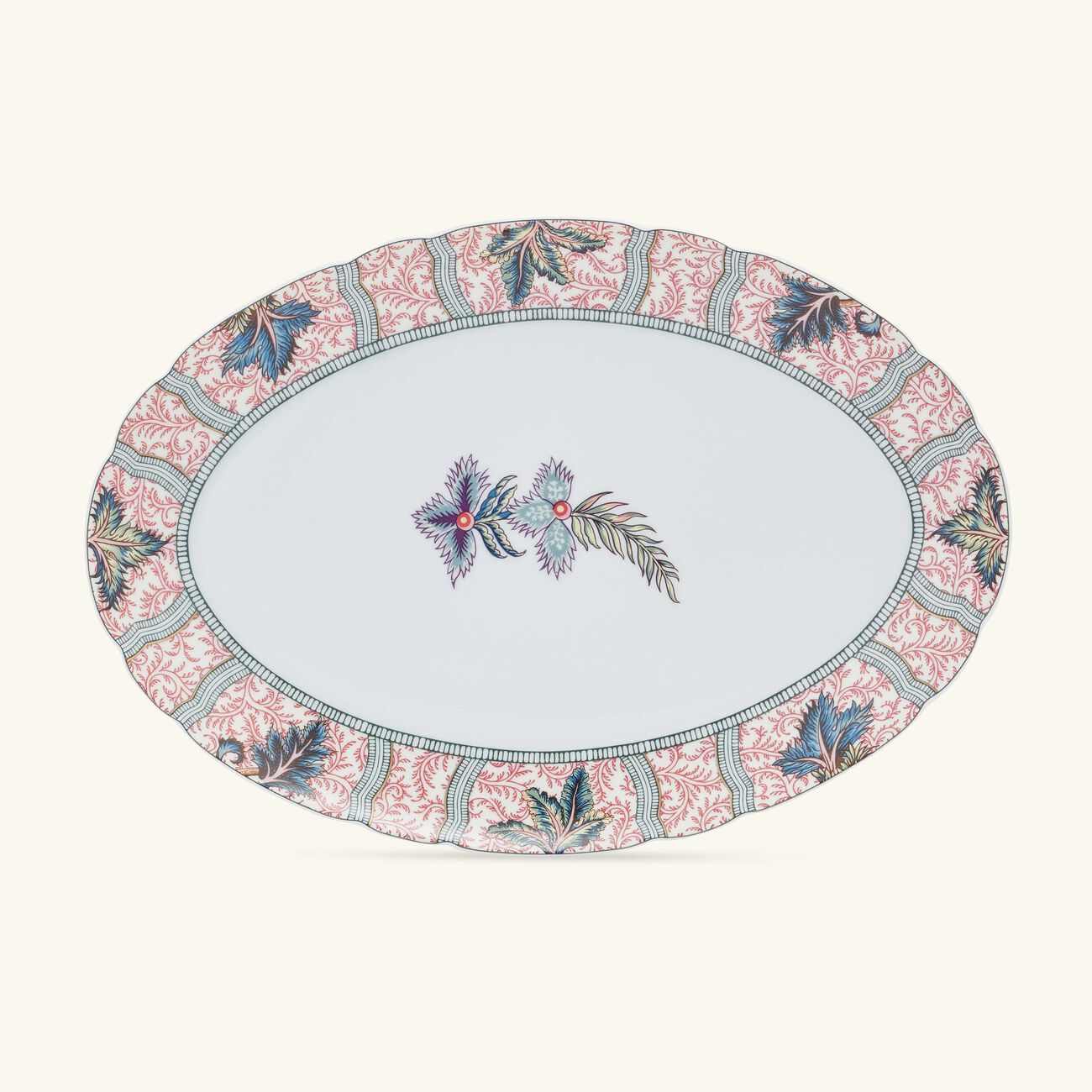 Collection Braquenié Serving Platter Oval Red 33cm bernardaud collection braqueni serving platter oval red 33cm