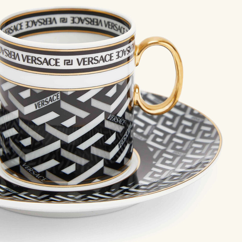 La Greca Signature Coffee Cup & Saucer Pattern versace la greca signature coffee cup saucer pattern