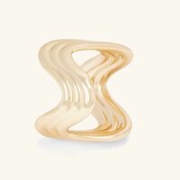 لوبجيه طقم ريبل مؤلف من 4 حلقات للمناديل بلون ذهبي