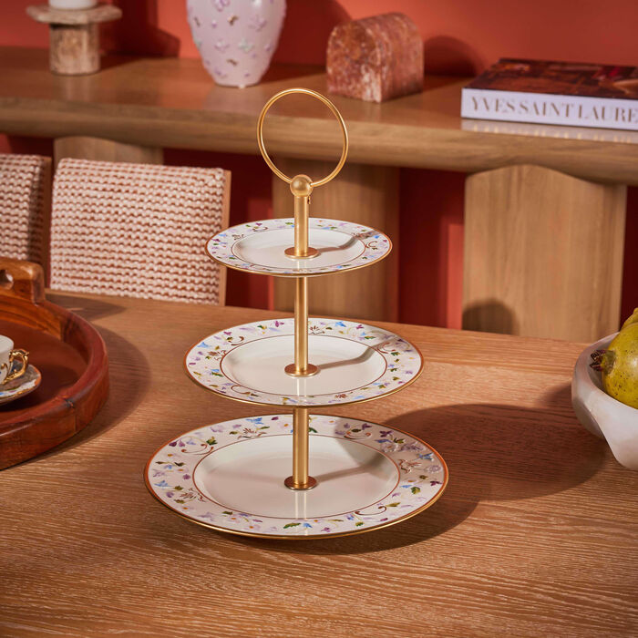 Taormina Cake Stand 3 Tier White villari taormina cake stand 3 tier white