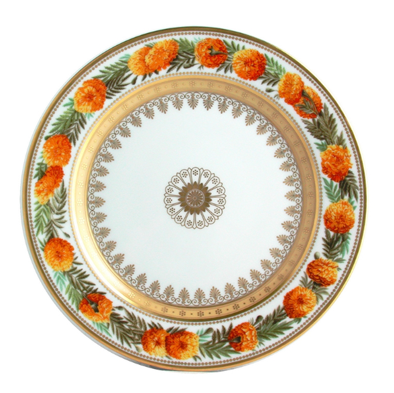 bernardaud botanique salad plate round orange 21cm