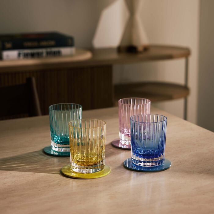 baccarat octogone coasters pastel set of 4