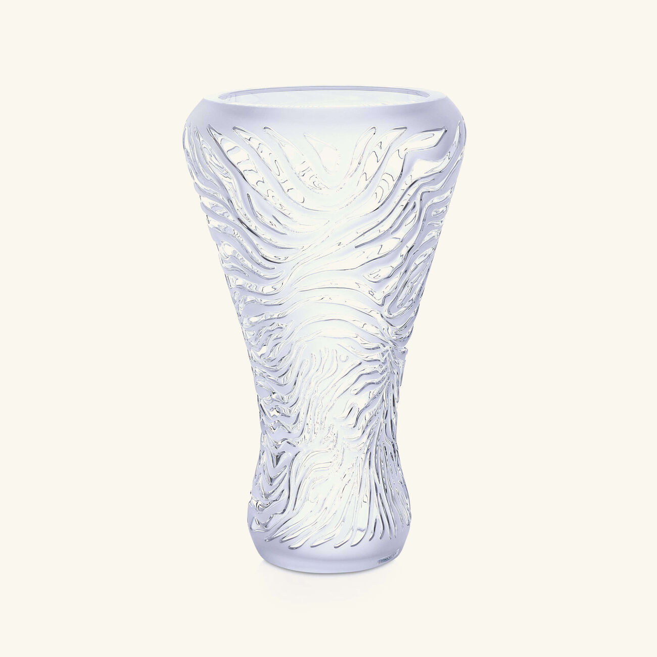 lalique zebre vase large clear