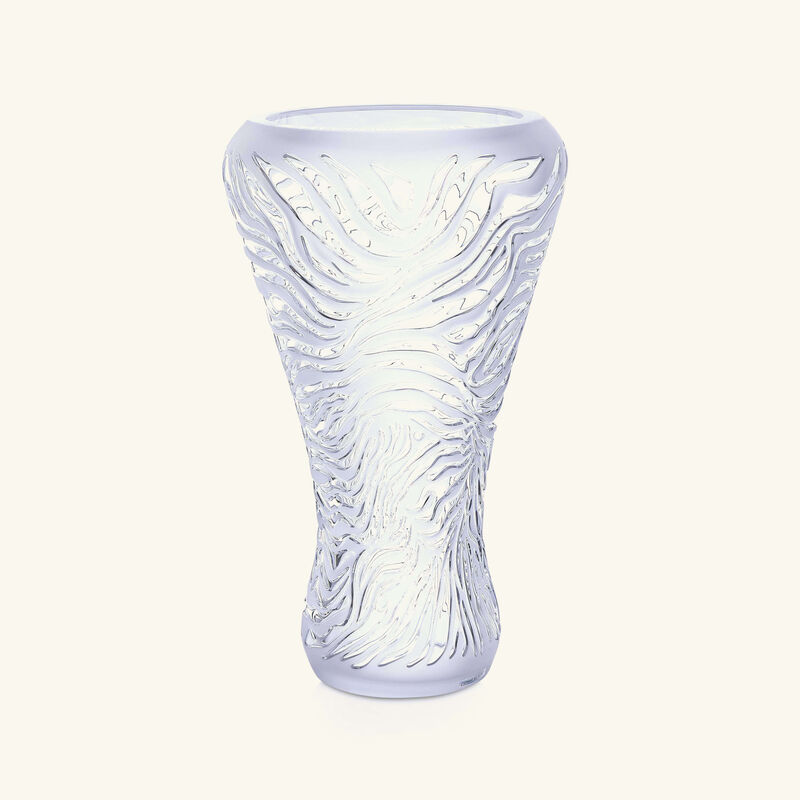 lalique zebre vase large clear
