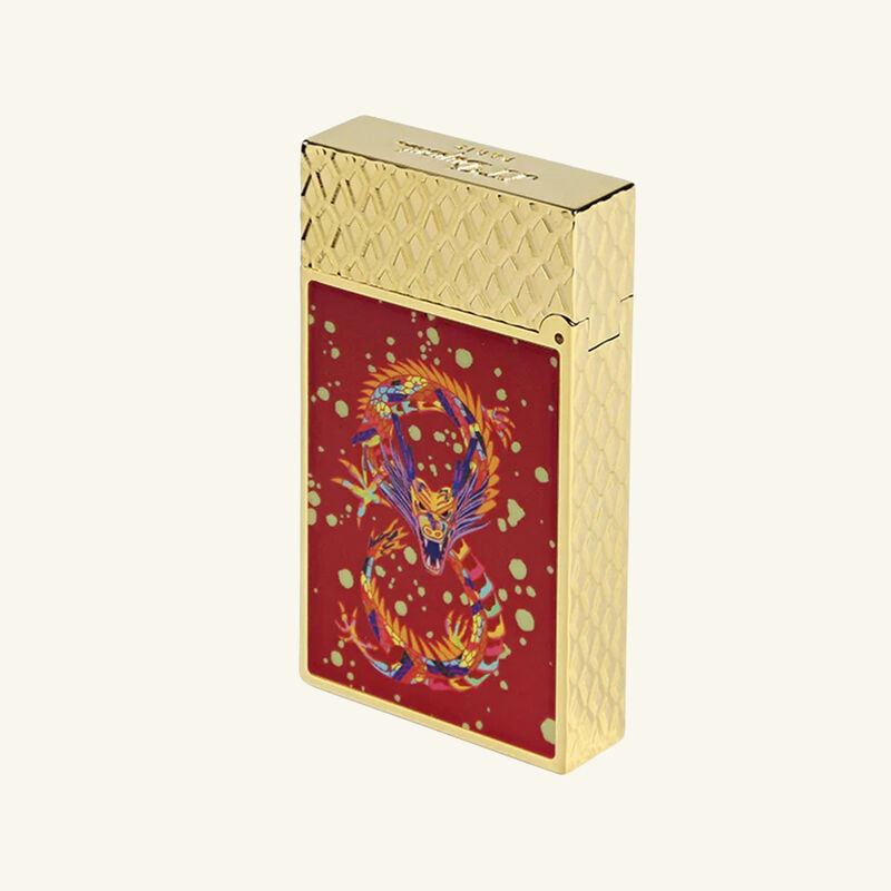 Ligne 2 Year Of The Dragon Lighter Red st dupont ligne 2 year of the dragon lighter red