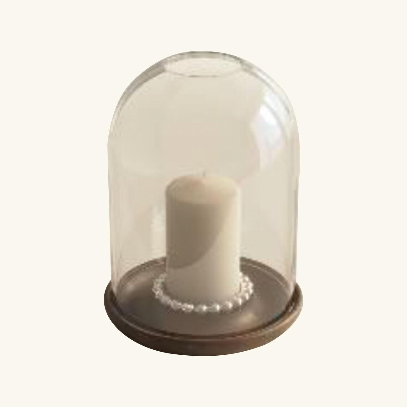 كريستوفل حامل الشموع بيرل هوريكان من خشب الجوز   بالحجم الكبير، 29 سم