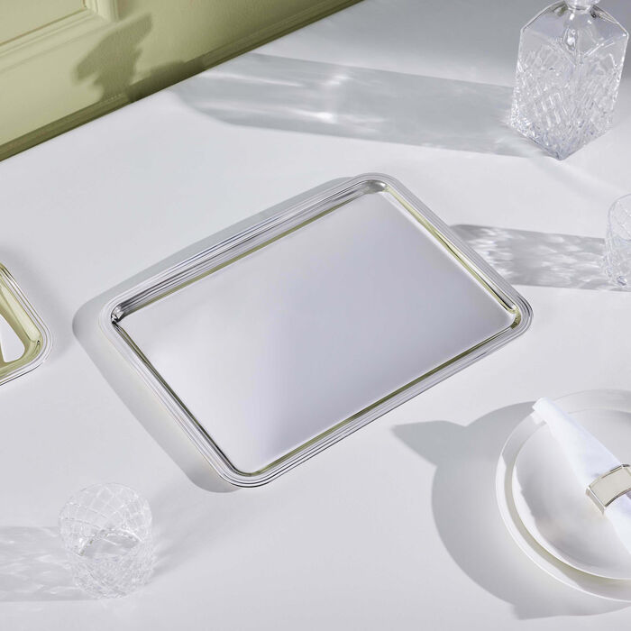 christofle albi serving tray rectangular large silver plated