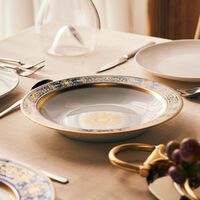 bernardaud aux rois deep dish round gold 29cm