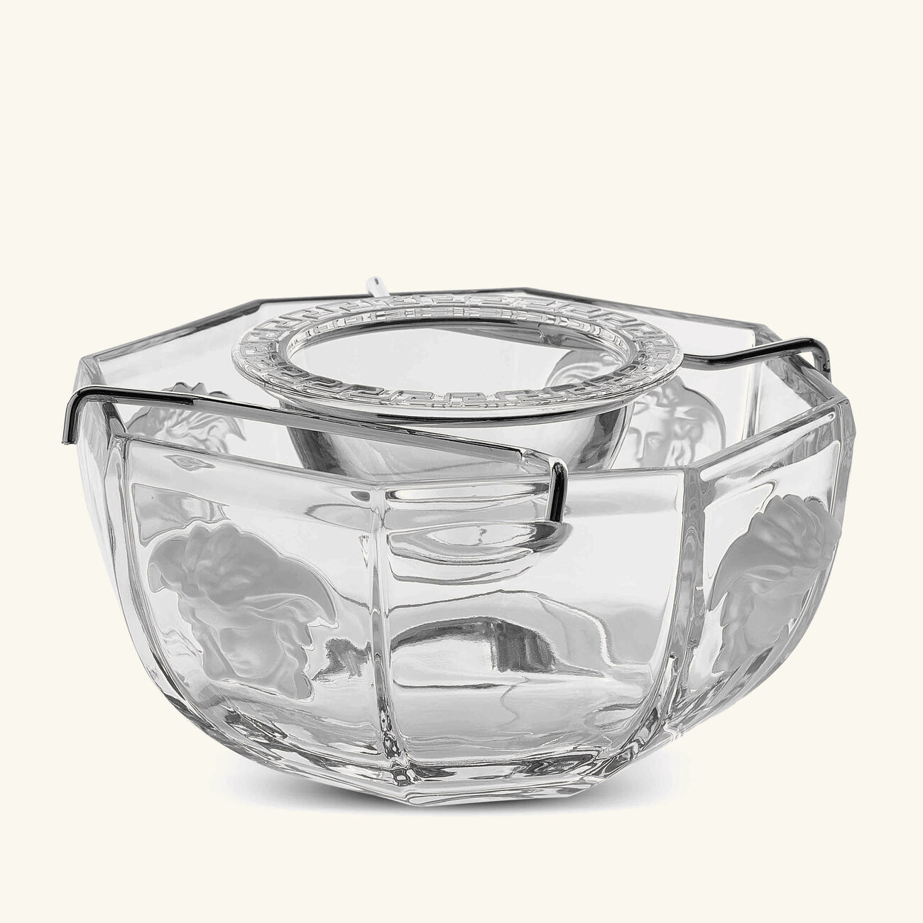 versace crystal caviar bowl clear