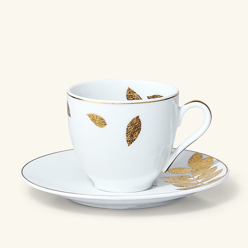 Vegetal Tea Cup & Saucer Gold bernardaud vegetal tea cup saucer gold