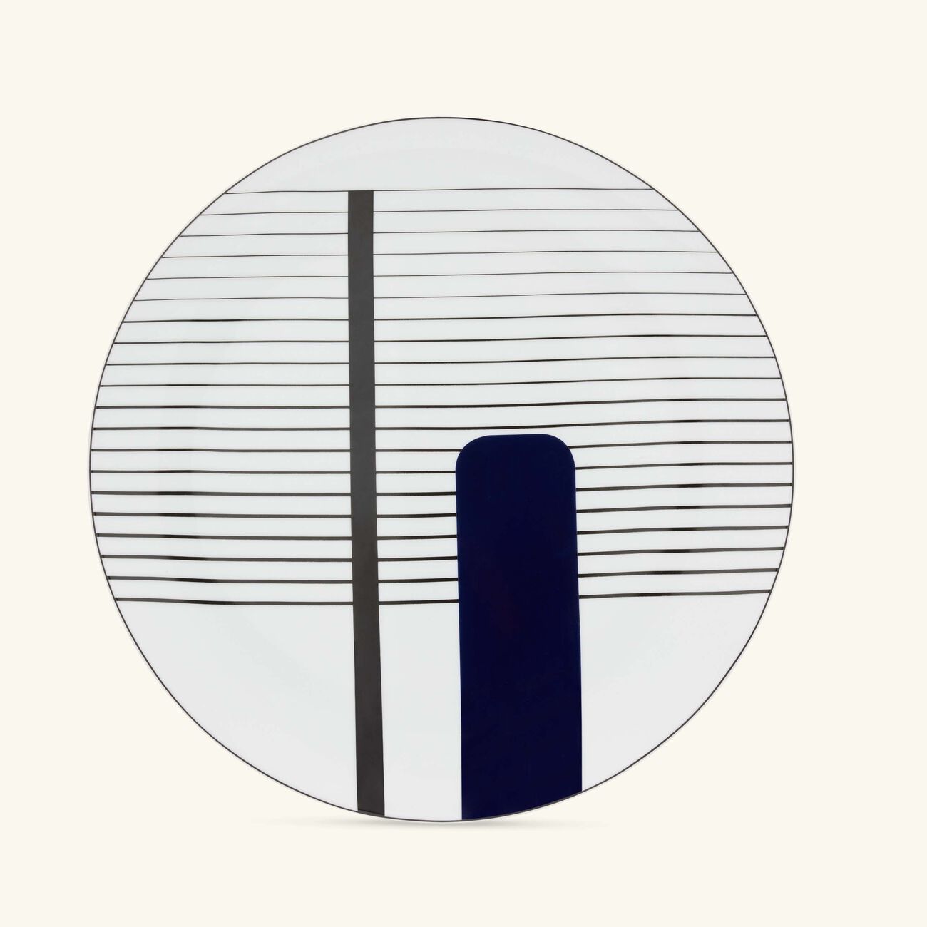 bernardaud oscar dinner plate round black 27cm