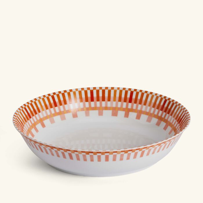 bernardaud terra rosa vegetable dish round orange 24cm