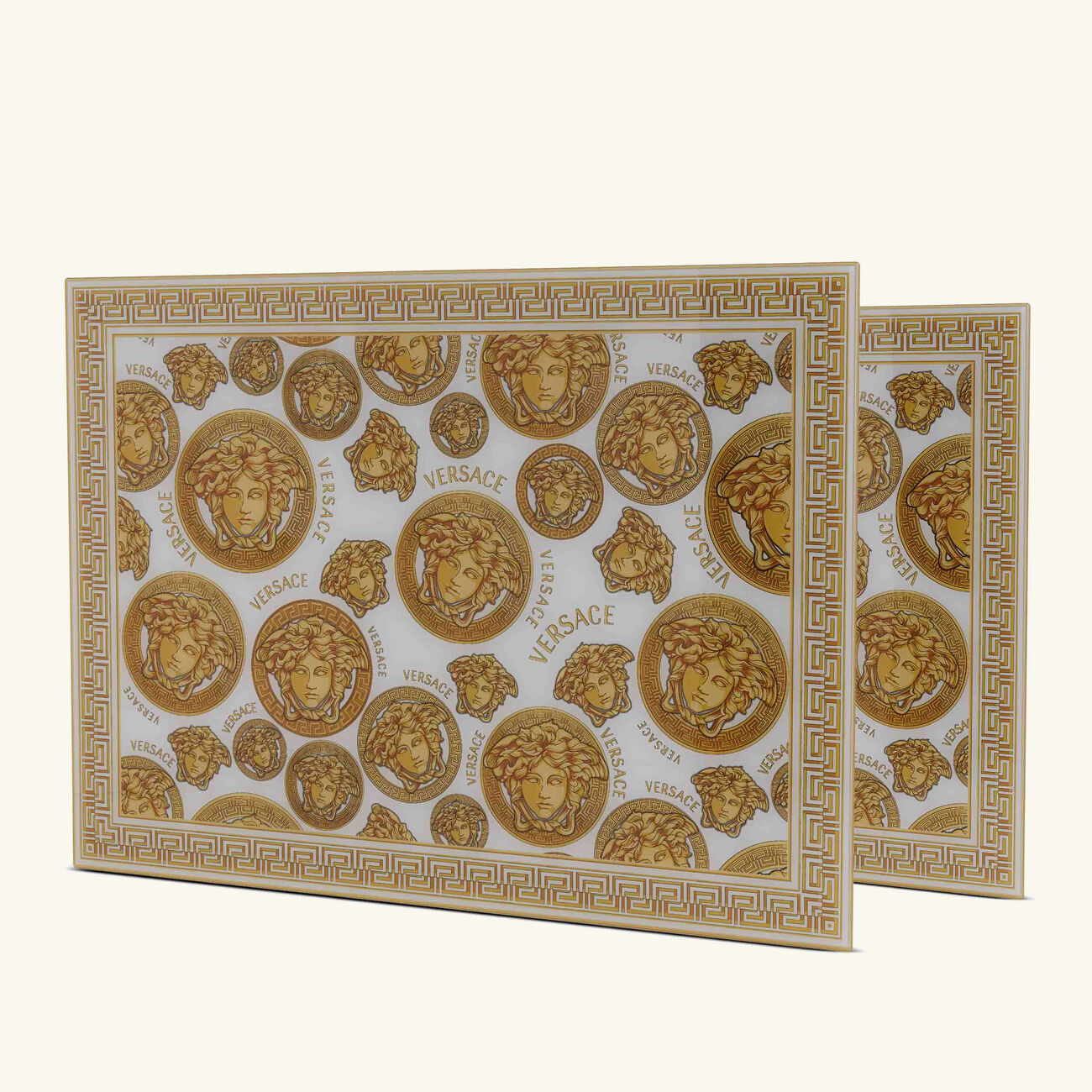 versace medusa amplified placemat white set of 2