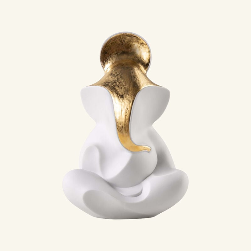 lladro lord ganesha eternal light scuplture small white