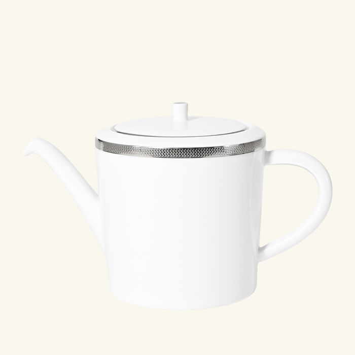 Maille Platine Coffee & Tea Pot White bernardaud maille platine coffee tea pot white