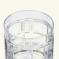 Hudson Plaid Double-Old-Fashioned Drinking Glass Clear Set Of 2 ralph lauren home hudson plaid double old fashioned drinking glass clear set of 2