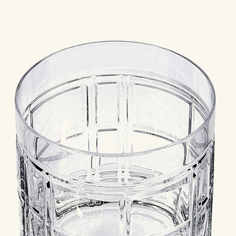 Hudson Plaid Double-Old-Fashioned Drinking Glass Clear Set Of 2 ralph lauren home hudson plaid double old fashioned drinking glass clear set of 2