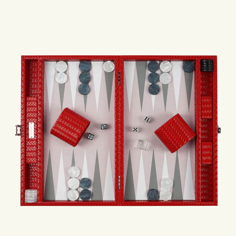 vido ruby braided backgammon set