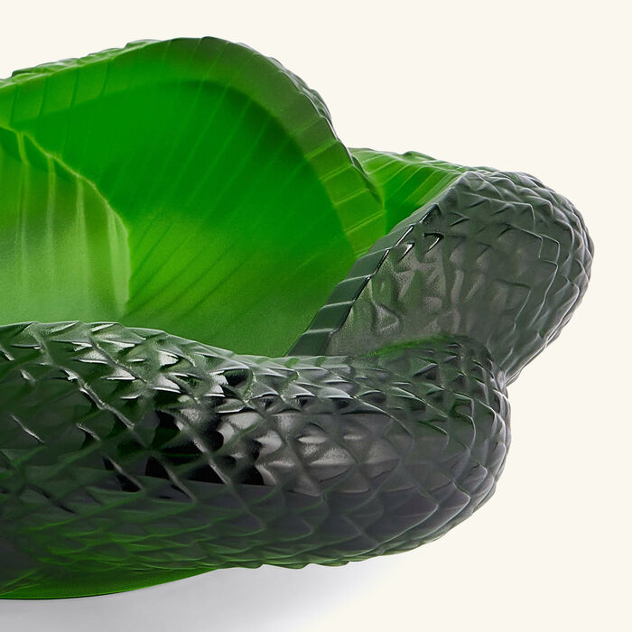 lalique serpent bowl green