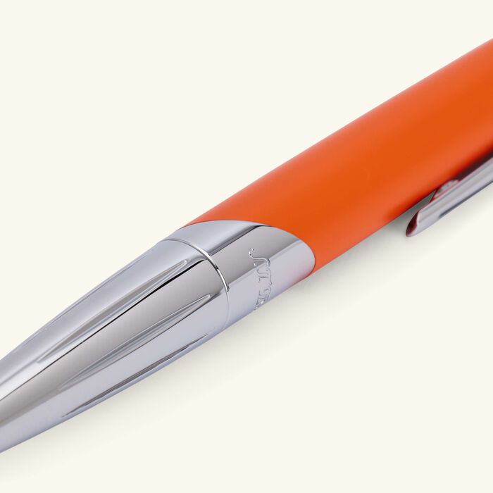 st dupont defi millennium ballpoint pen orange