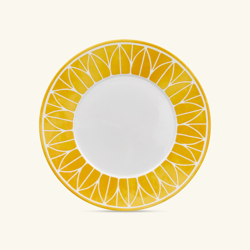 christofle malmaison riviera dinner plate round yellow 27cm